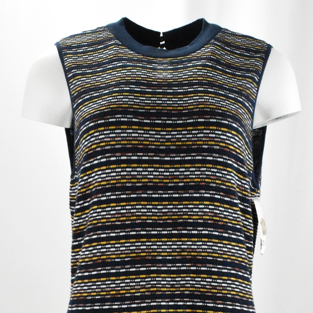 !!~ Navy Blue Multi-Colored Sleeveless Dress ~!!